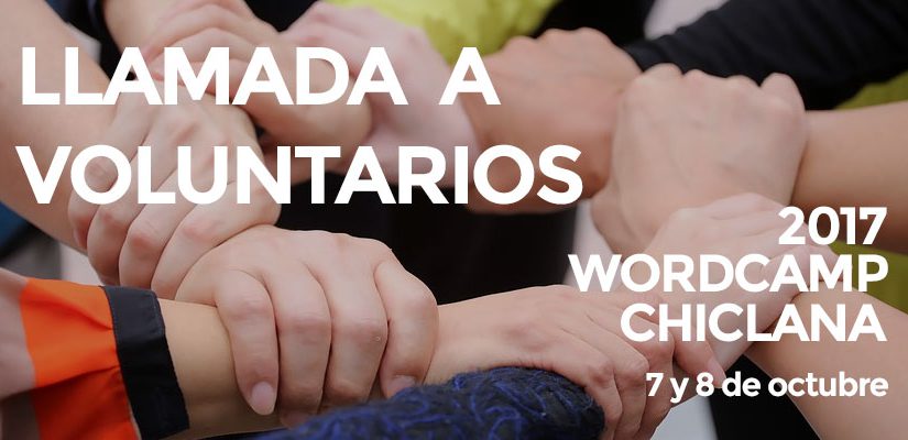 llamada a voluntarios WordCamp Chiclana 2017